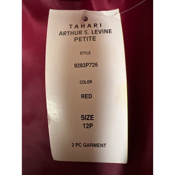 Tahari Women's Skirt Petite Red Wool Blend Pleated Short  Size 12P 12 NEW - Picture 7 of 8